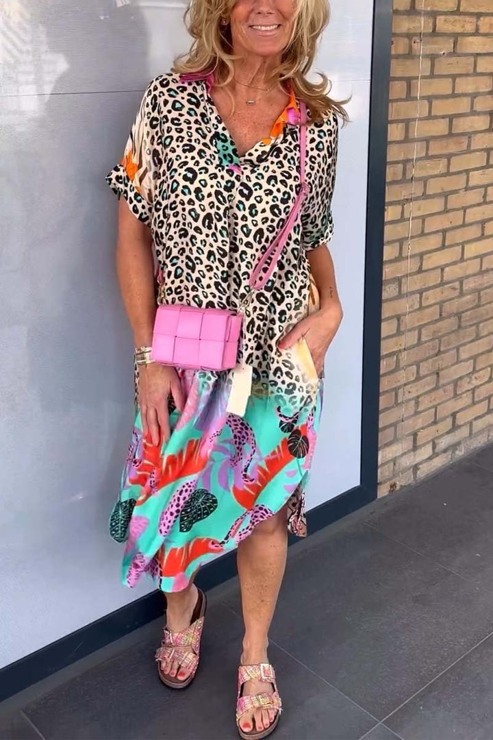 NEVE - VESTIDO CASUAL CON ESTAMPADO DE LEOPARDO