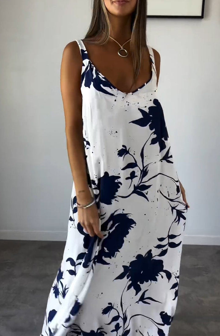 RADA - VESTIDO LENCERO ELEGANTE CON ESTAMPADO