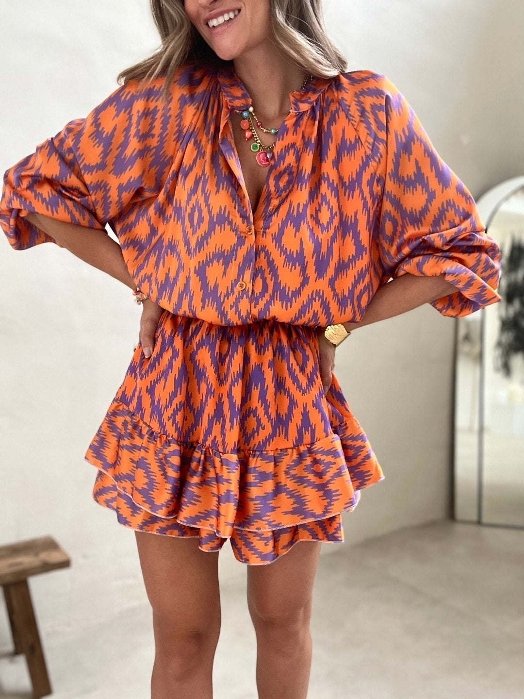 ARLETTE - VESTIDO DE VERANO CHIC ESTAMPADO