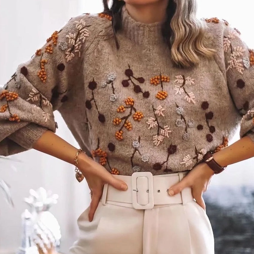 Lely | Suéter Cómodo para Mujer con Estampado Otoñal