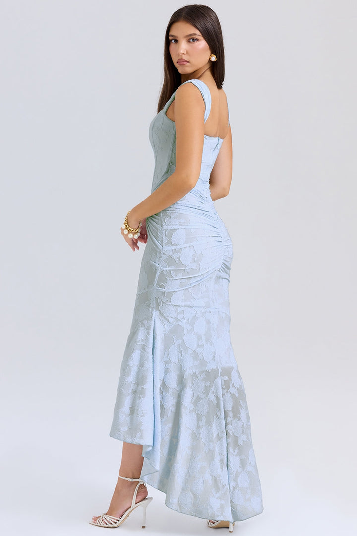 WANWAN - VESTIDO MAXI CON ESTAMPADO DE FLORES