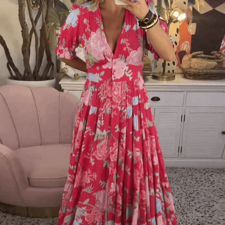 IXARAH - VESTIDO DE LINO ROMANCE AL ATARDECER