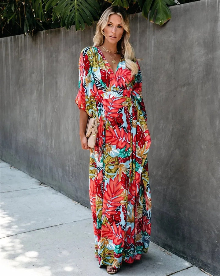Christine - Vestido Maxi Kimono Suelto de Verano