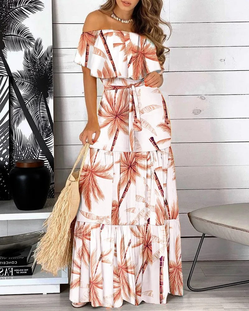 Liana - Vestido Largo de Moda Estampado