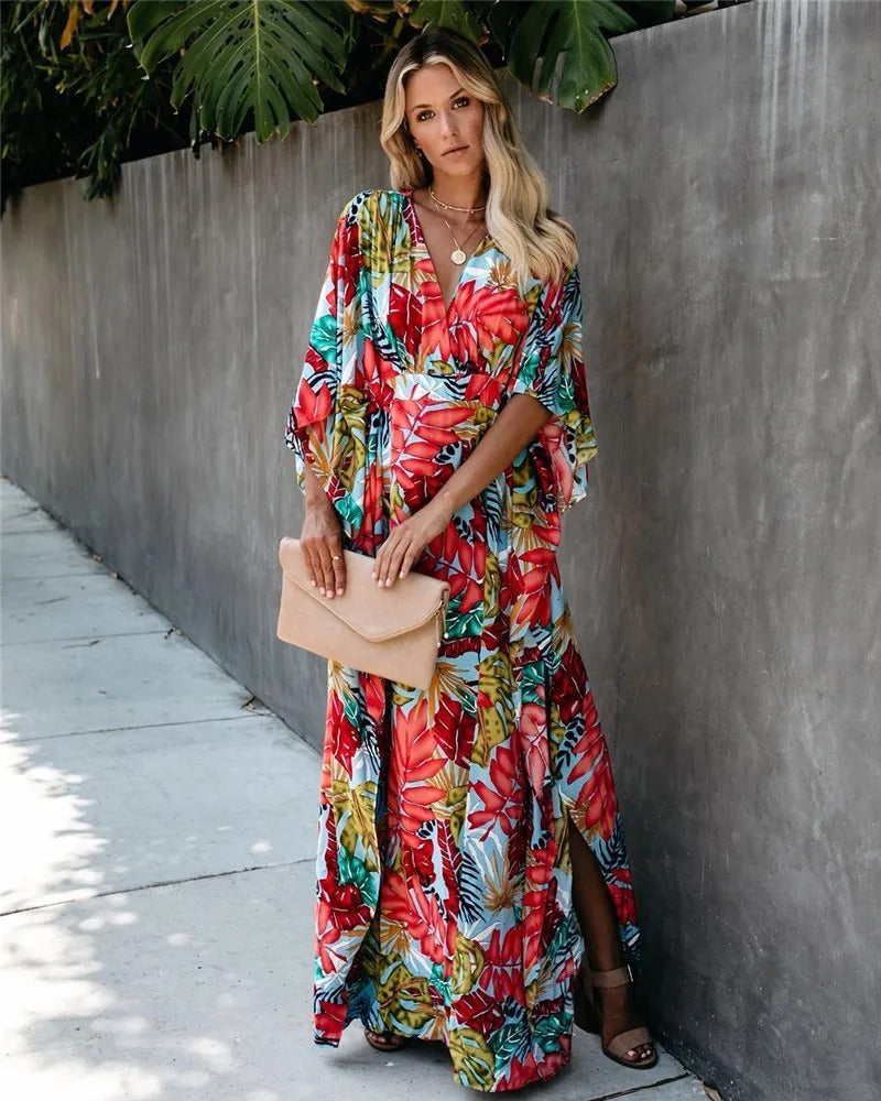 Christine - Vestido Maxi Kimono Suelto de Verano
