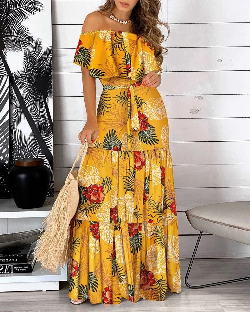 Liana - Vestido Largo de Moda Estampado