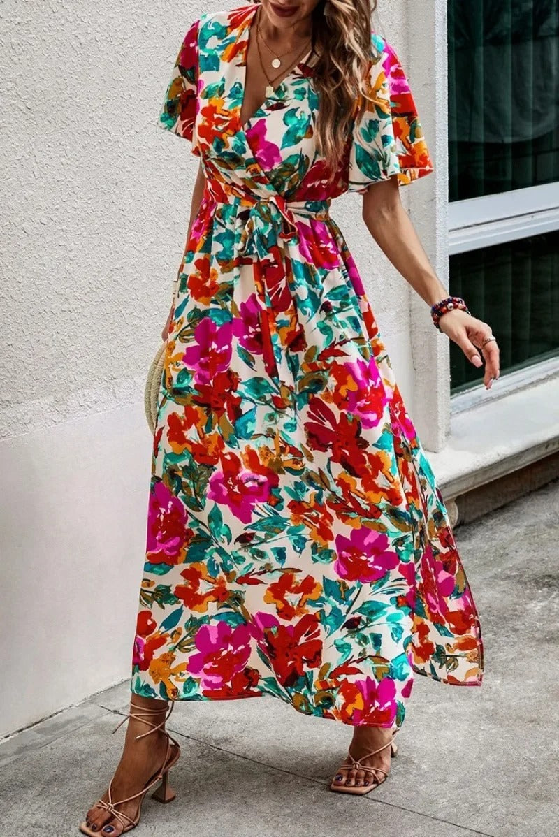 Colet | Vestido Casual Cómodo con Estampado y Mangas Cortas