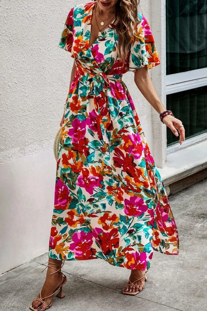 Colet | Vestido Casual Cómodo con Estampado y Mangas Cortas