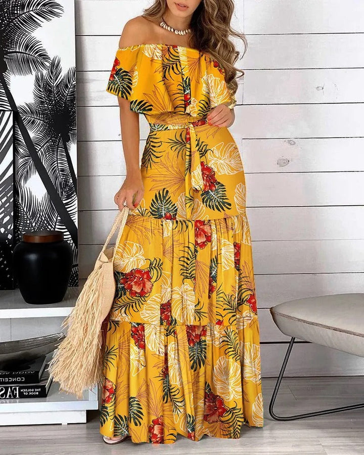 Liana - Vestido Largo de Moda Estampado