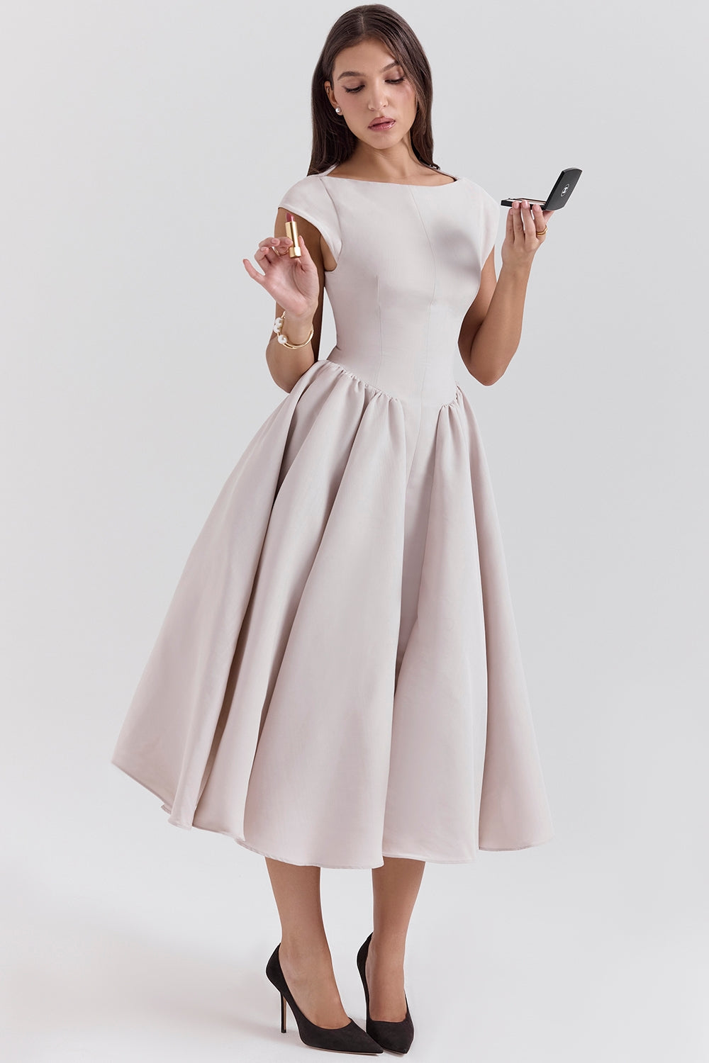 FRANCHESCA - VESTIDO GLAMOROSO SIN ESPALDA