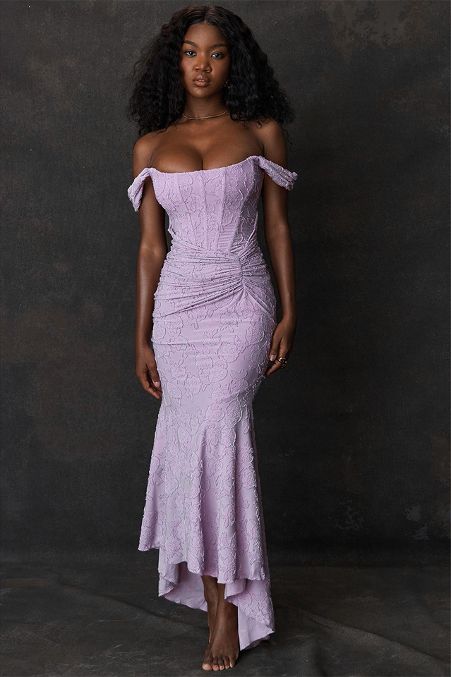 WANWAN - VESTIDO MAXI CON ESTAMPADO DE FLORES