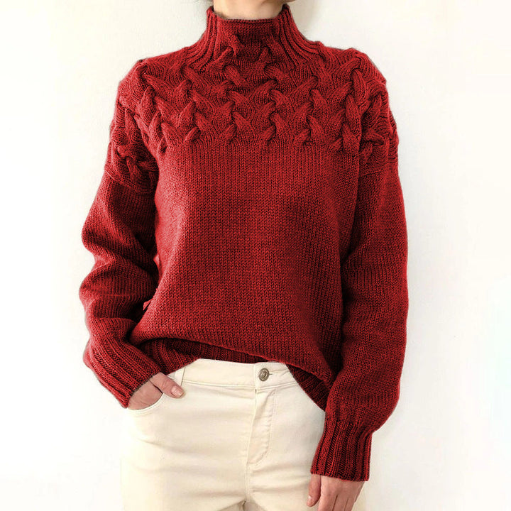 Elena | Suéter de Cuello Alto Tejido y Cálido