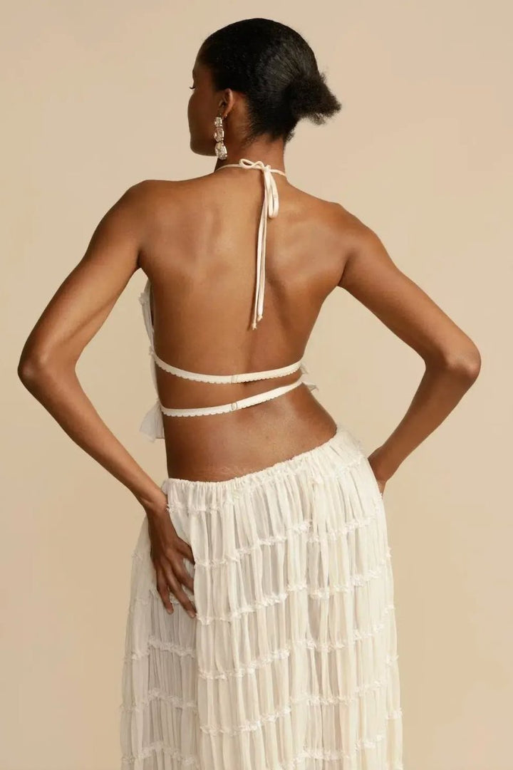 AVERY - CONJUNTO PLISADO SIN ESPALDA