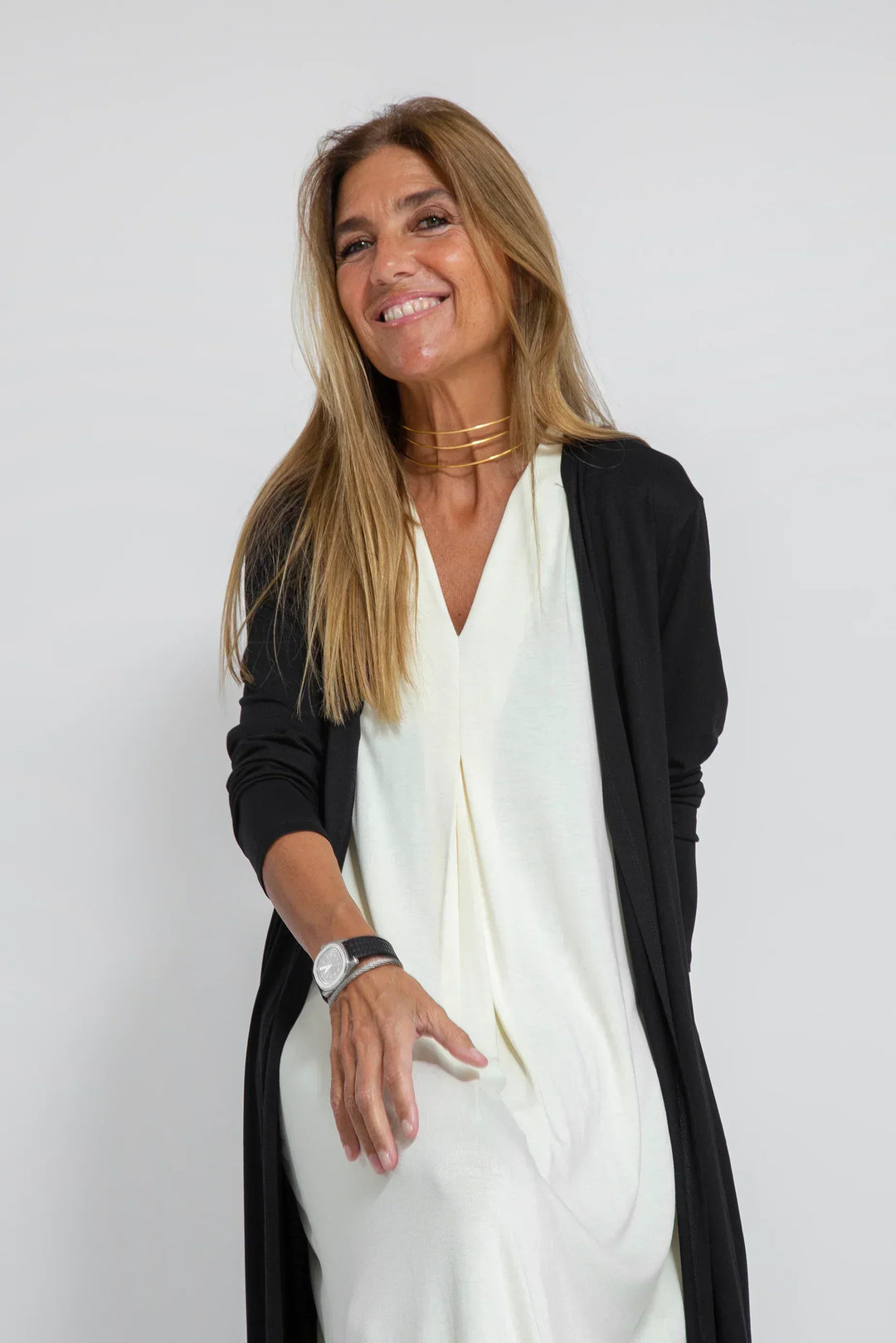VIVIEN - VESTIDO QUE REALZA LA FIGURA CON CHALECO