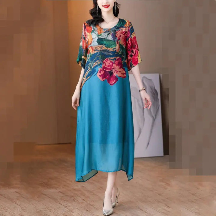 KIERSTEN - VESTIDO CHIC CON ESTAMPADO BOTÁNICO