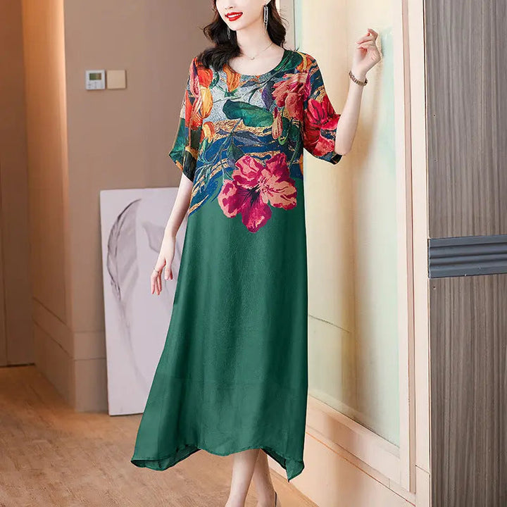 KIERSTEN - VESTIDO CHIC CON ESTAMPADO BOTÁNICO