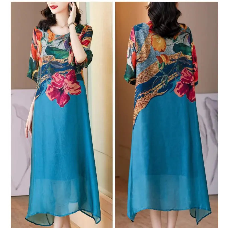 KIERSTEN - VESTIDO CHIC CON ESTAMPADO BOTÁNICO