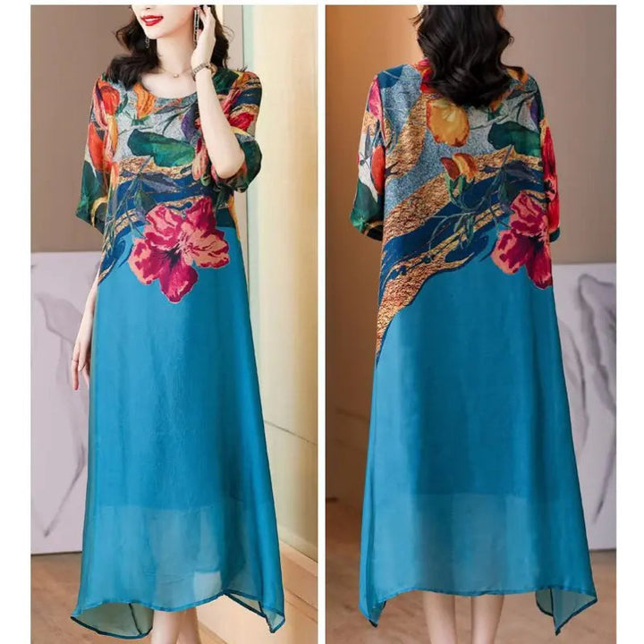 KIERSTEN - VESTIDO CHIC CON ESTAMPADO BOTÁNICO