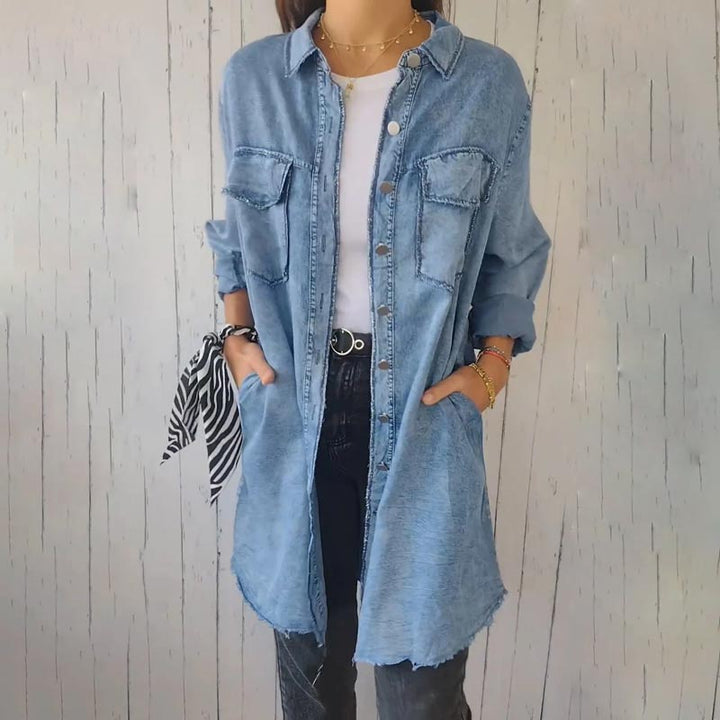 SHAVONNE - CAMISA DE MEZCLILLA CON CHAQUETA DE SOLAPA