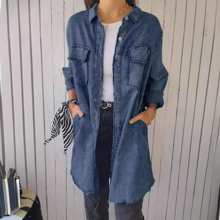 SHAVONNE - CAMISA DE MEZCLILLA CON CHAQUETA DE SOLAPA