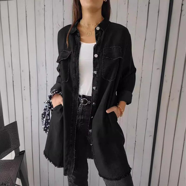 SHAVONNE - CAMISA DE MEZCLILLA CON CHAQUETA DE SOLAPA