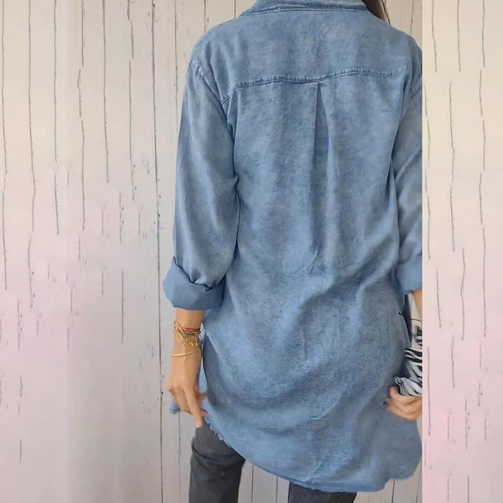 SHAVONNE - CAMISA DE MEZCLILLA CON CHAQUETA DE SOLAPA