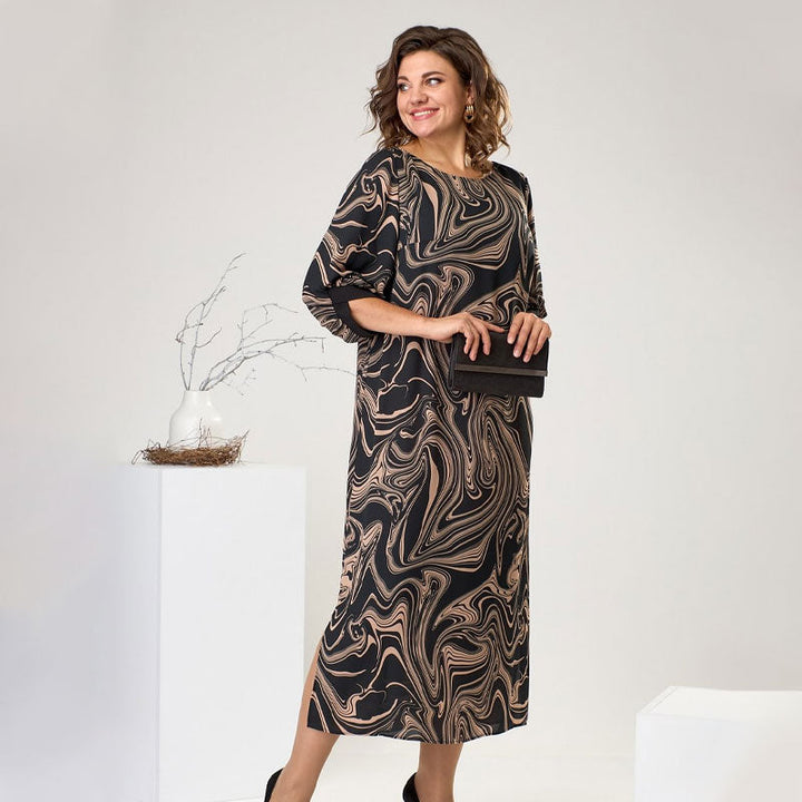 TILLEY - VESTIDO MAXI CON MANGAS DE MÁRMOL