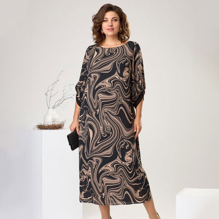 TILLEY - VESTIDO MAXI CON MANGAS DE MÁRMOL