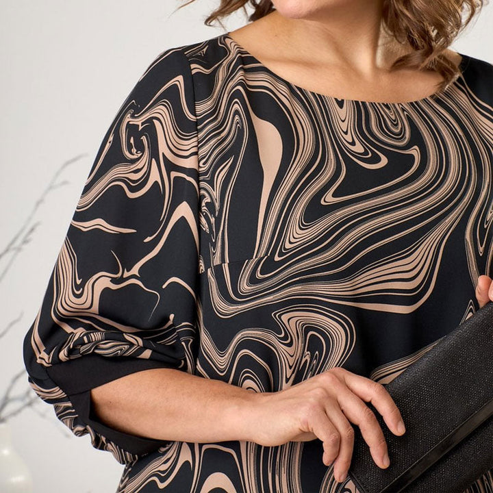TILLEY - VESTIDO MAXI CON MANGAS DE MÁRMOL
