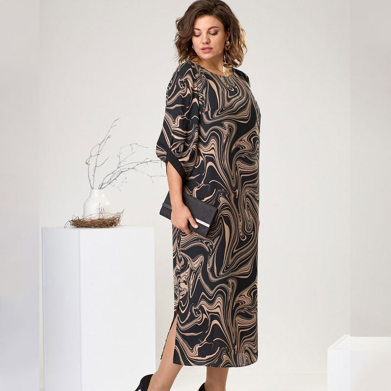 TILLEY - VESTIDO MAXI CON MANGAS DE MÁRMOL