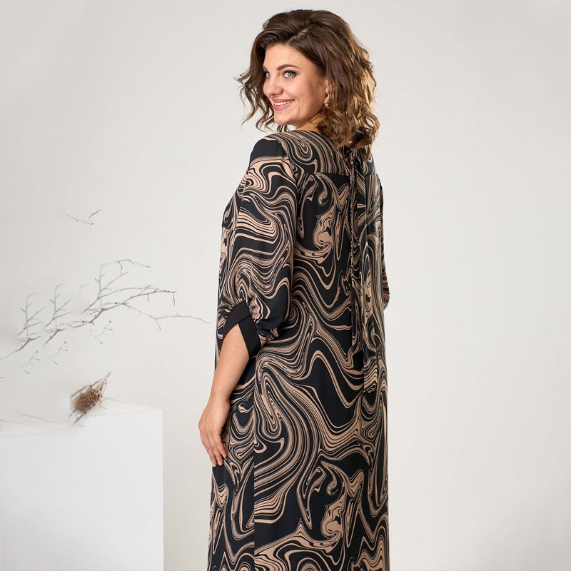 TILLEY - VESTIDO MAXI CON MANGAS DE MÁRMOL