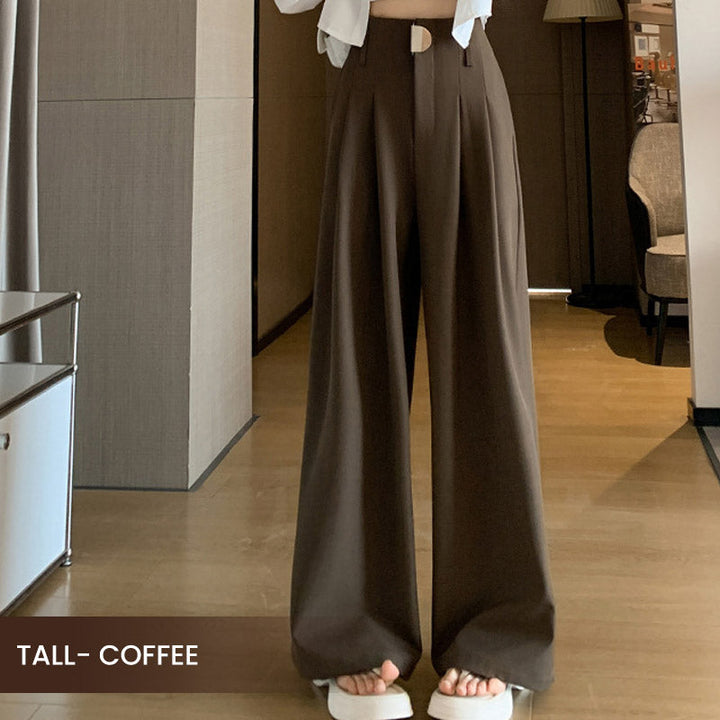 ELYSSA - PANTALONES DE CINTURA ALTA Y PIERNA ANCHA