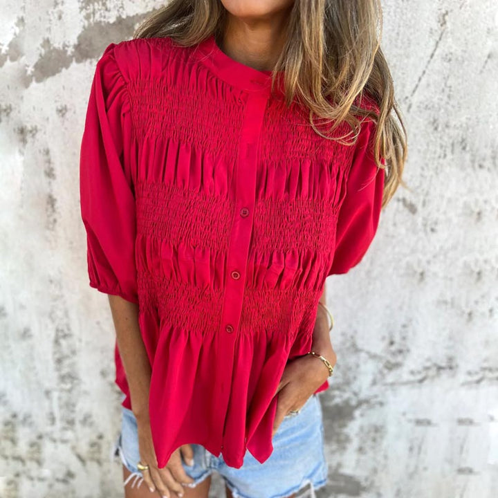 DORIS - BLUSA DE MANGAS ABULLONADAS