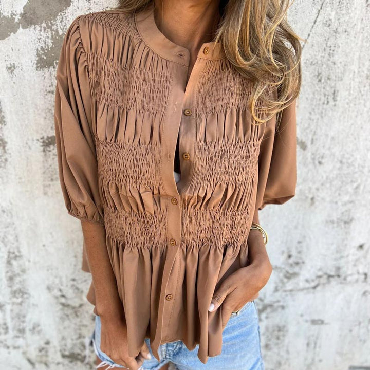 DORIS - BLUSA DE MANGAS ABULLONADAS