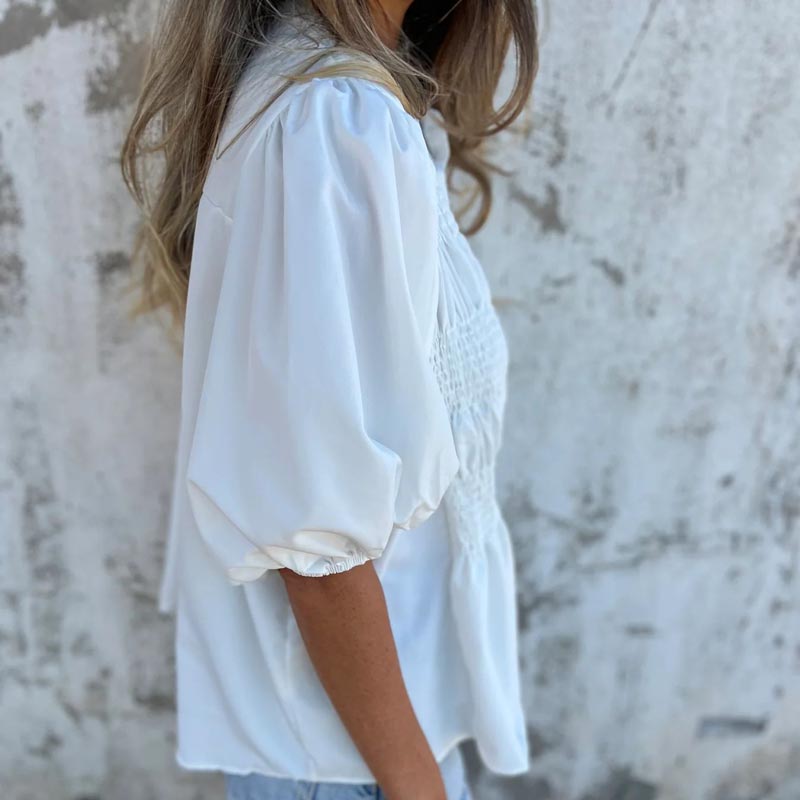 DORIS - BLUSA DE MANGAS ABULLONADAS