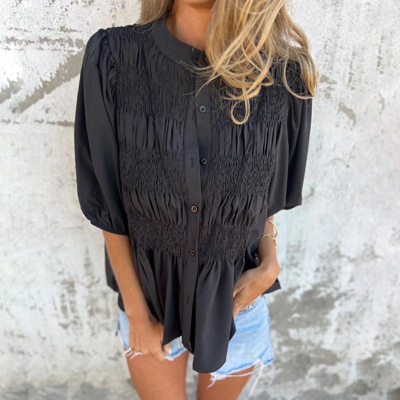 DORIS - BLUSA DE MANGAS ABULLONADAS