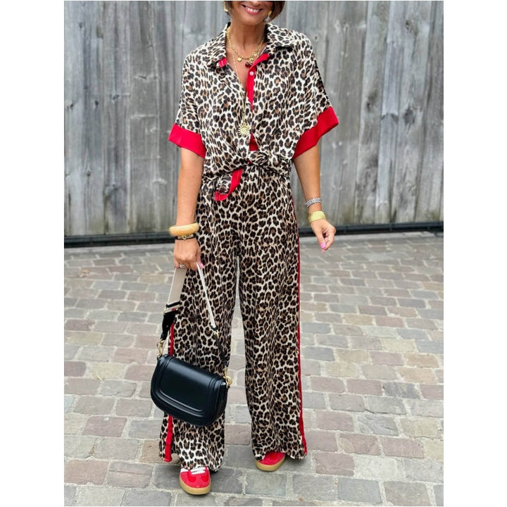 LILI - CONJUNTO DE ROPA DE LUJO CON ESTAMPADO DE LEOPARDO