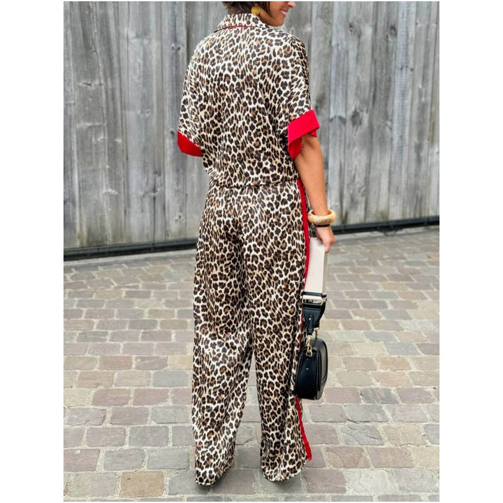 LILI - CONJUNTO DE ROPA DE LUJO CON ESTAMPADO DE LEOPARDO