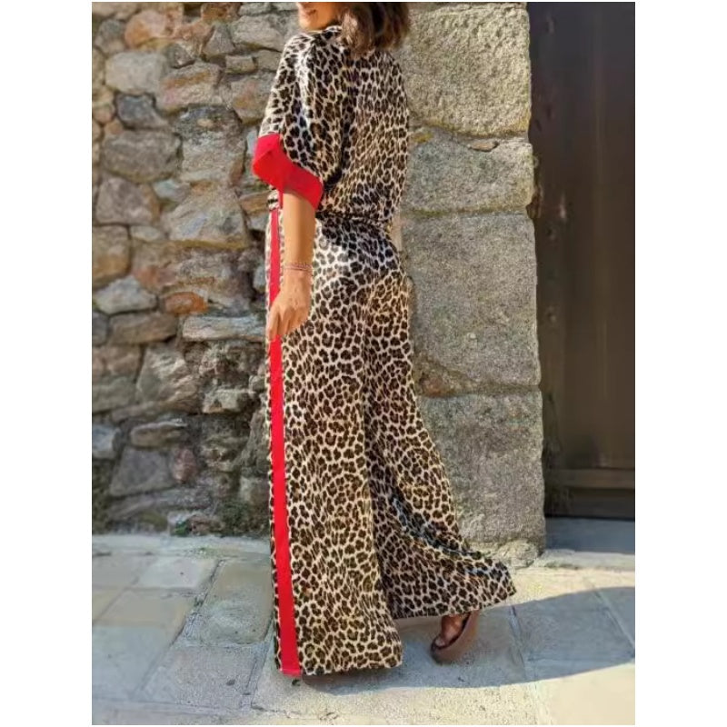 LILI - CONJUNTO DE ROPA DE LUJO CON ESTAMPADO DE LEOPARDO