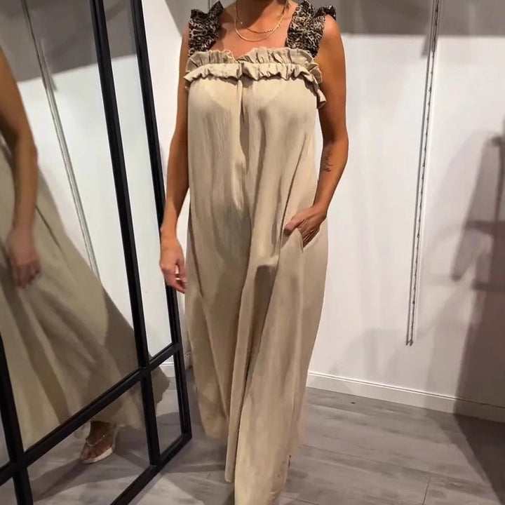 FELISA - VESTIDO MAXI SIN MANGAS CON BOLSILLOS