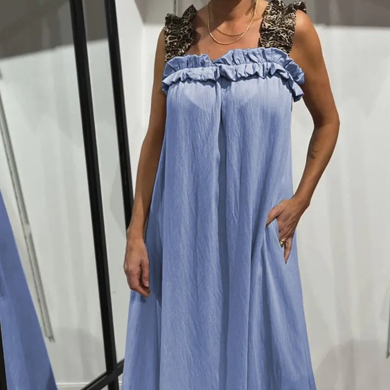 FELISA - VESTIDO MAXI SIN MANGAS CON BOLSILLOS