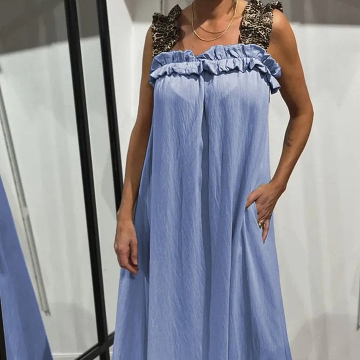 FELISA - VESTIDO MAXI SIN MANGAS CON BOLSILLOS