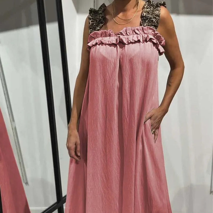 FELISA - VESTIDO MAXI SIN MANGAS CON BOLSILLOS