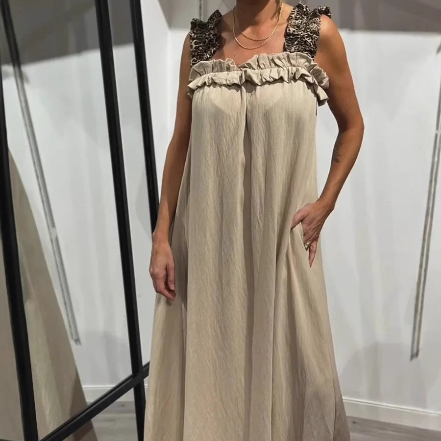 FELISA - VESTIDO MAXI SIN MANGAS CON BOLSILLOS