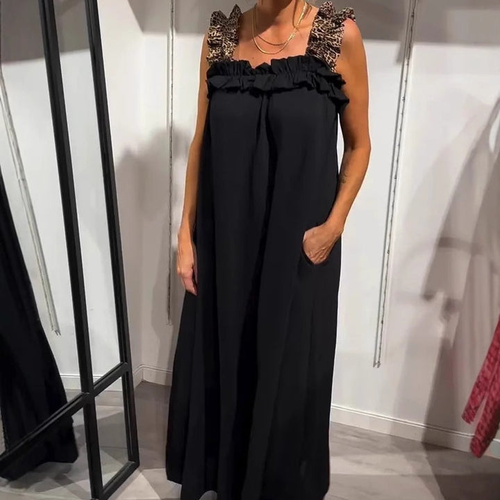 FELISA - VESTIDO MAXI SIN MANGAS CON BOLSILLOS
