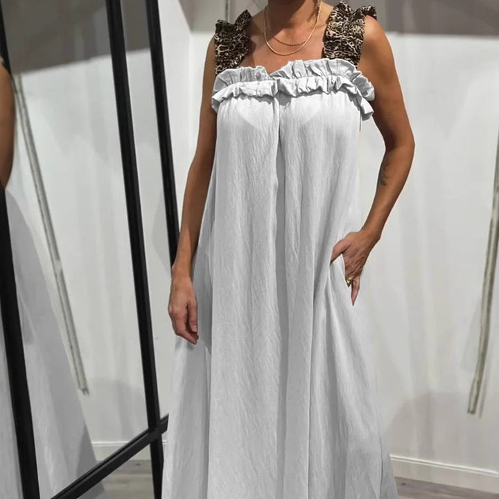 FELISA - VESTIDO MAXI SIN MANGAS CON BOLSILLOS