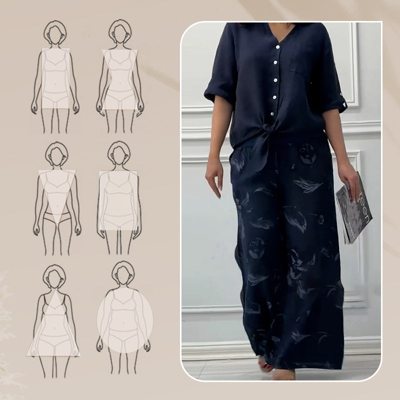 NIVES - BLUSA DE AJUSTE RELAJADO Y CONJUNTO DE CINTURA ALTA