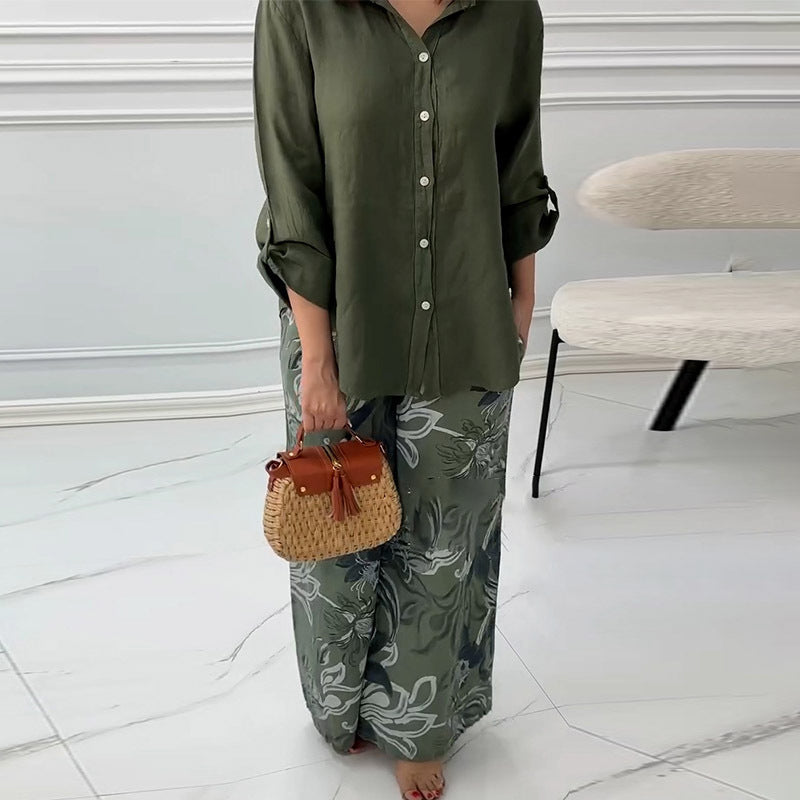NIVES - BLUSA DE AJUSTE RELAJADO Y CONJUNTO DE CINTURA ALTA