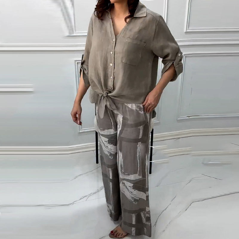 NIVES - BLUSA DE AJUSTE RELAJADO Y CONJUNTO DE CINTURA ALTA