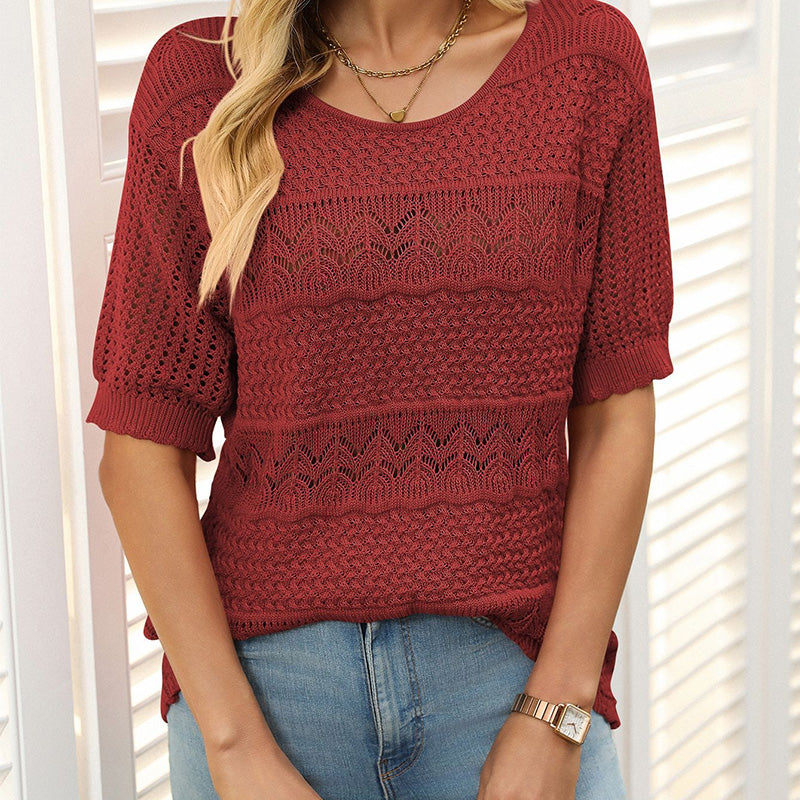 MARICEL – BLUSA DE PUNTO VINTAGE DE ENCAJE